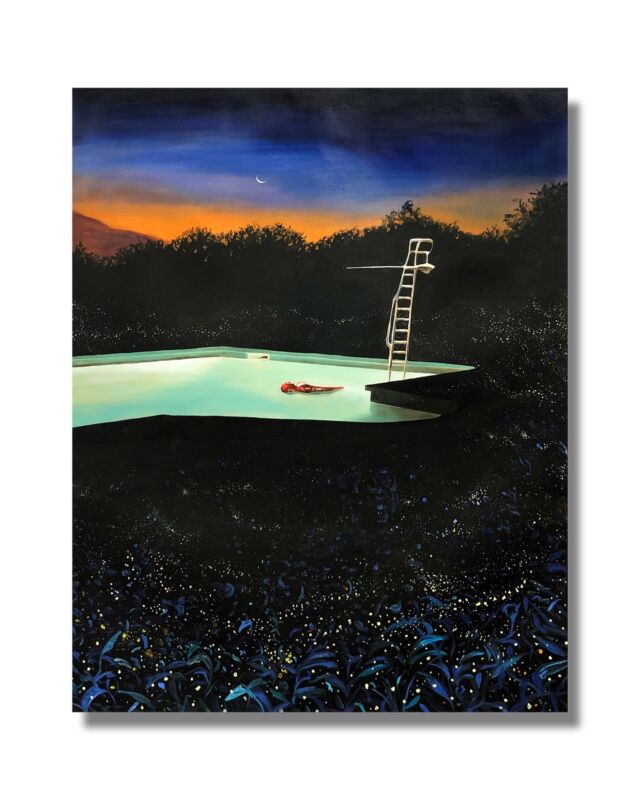 Night pool (2024), olio su tela, 97x78 cm

🎨 Il dipinto nasce in settembre, mese foriero di nuovi inizi ma anche della malinconia per la fine dell’estate. L’opera vuole infatti rappresentare quella sensazione così particolare legata ai momenti di passaggio, quando si guarda al passato con nostalgia ma al tempo stesso si è certi che qualcosa di nuovo e di diverso sta per iniziare. 

~

Night pool (2024), oil on canvas, 97x78cm

🎨 The painting was realized in September, the month of new beginnings but also melancholy for the end of summer. It wants to represent that particular feeling linked to moments of transition, when you look at the past with nostalgia but at the same time you are certain that something new and different is about to begin. 

#poolpainting #oiloncanvaspainting #surrealpainting #nightpainting #nightpool #newoilpainting #poolseries #poolart #surflifesaving #swimminglover #pitturaolio #oliosutela #pitturacontemporaneaitaliana #virviafariniinresidence #emergingpainter #artemilano #galleriadarte #piscina #nuotosalvamento